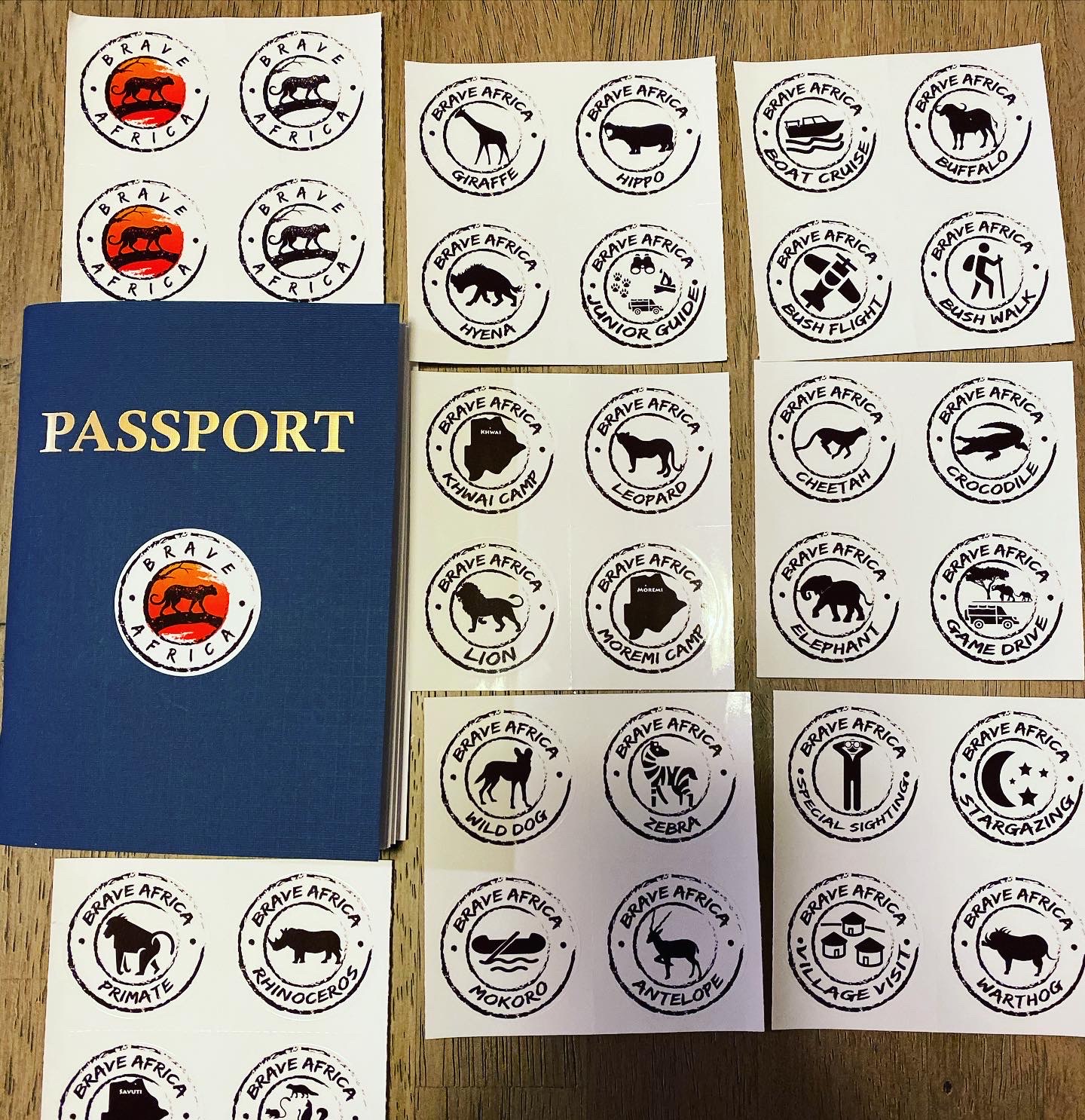 Brave Africa Passport Stickers