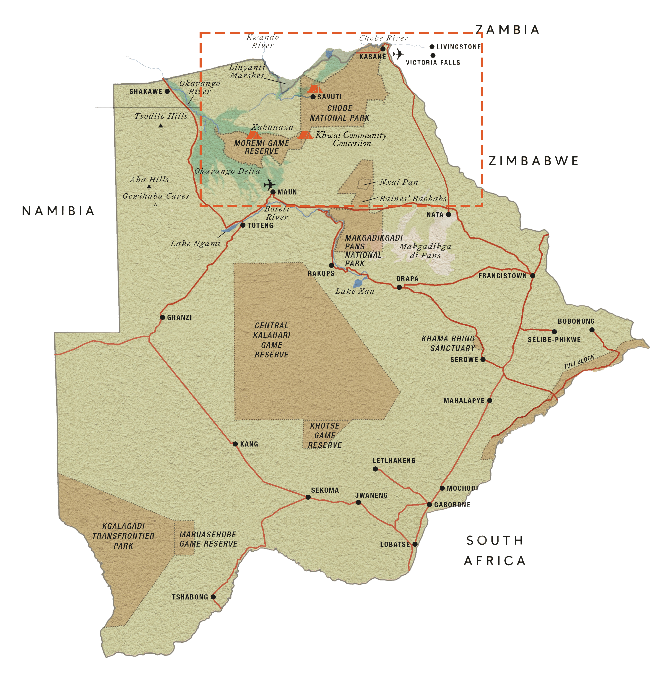 Botswana Map